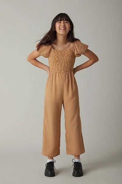 Hello Franki Smock Gingham Jumpsuit for girls