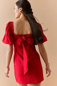 Marianna Waisted Bow Back Mini Dress