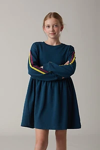 Hello Franki Stripe Sleeve Waisted Dress for girls