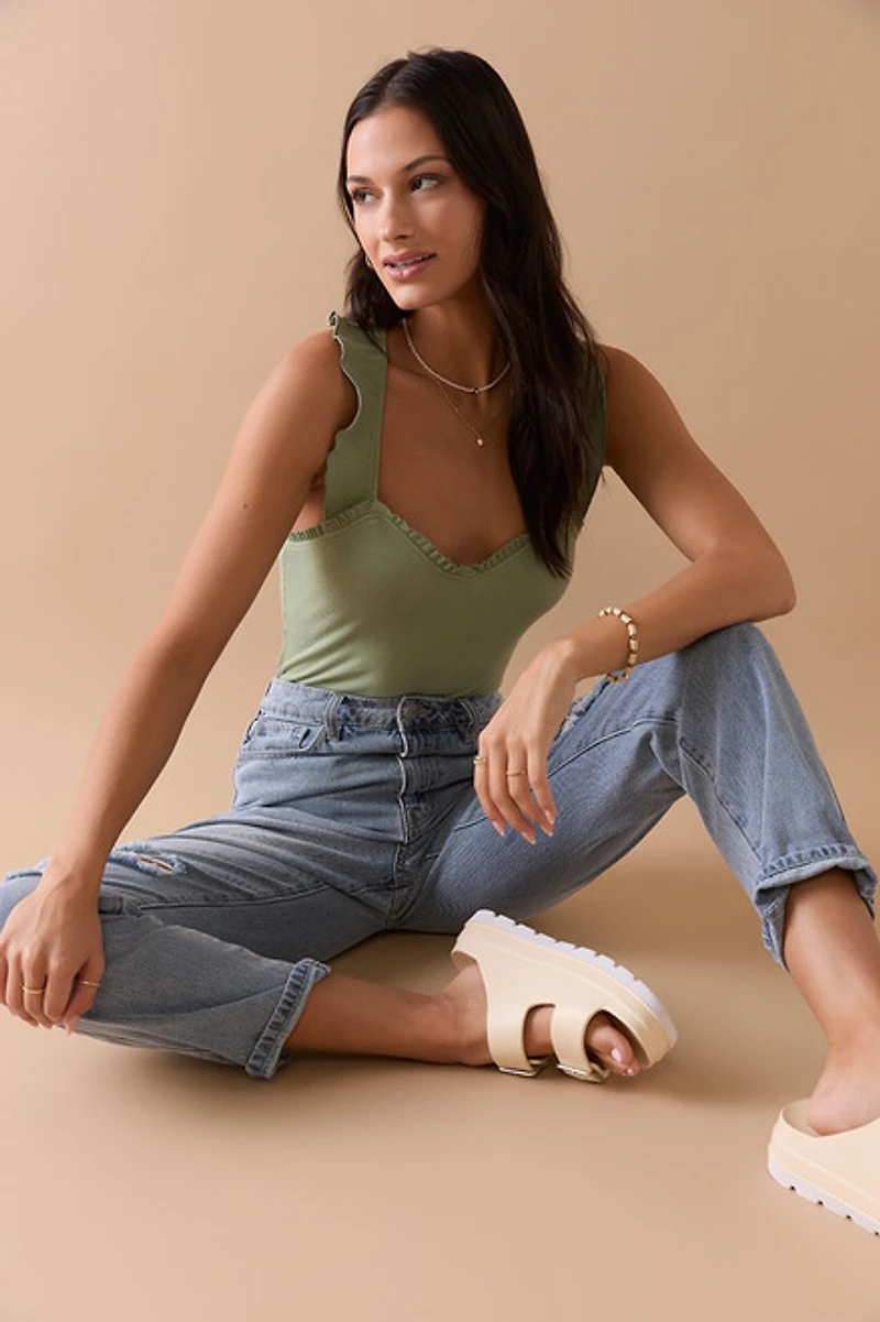 Betty Destructed Denim Mom Jeans