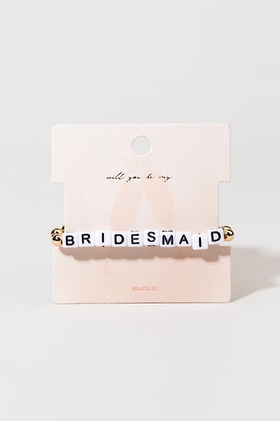 Bridesmaid Square Letter Bead Bracelet