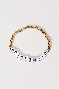 Bridesmaid Square Letter Bead Bracelet