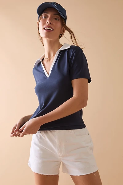 Lucia V Neck Polo Rugby Shirt