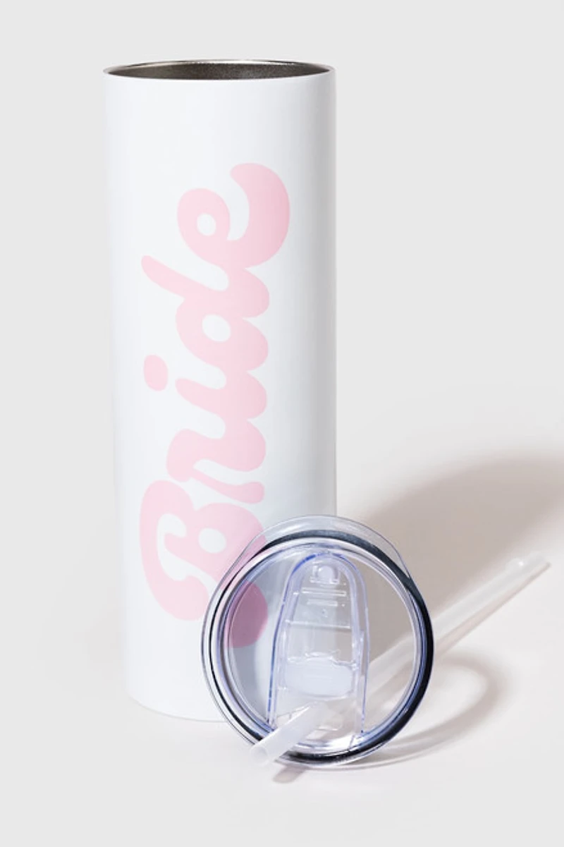 Bride Stainless Steel Skinny Tumbler White