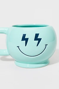 Smiley With Thunderbolt Eyes Ceramic Mug