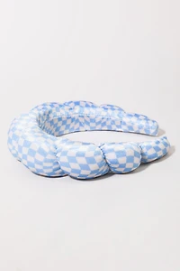 Louise Wavy Checkered Puffy Spa Headband