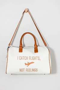 I Catch Flights Not Feelings Canvas Handbag