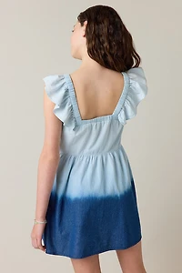 Hello Franki Ruffle Sleeve Ombre Dress for girls