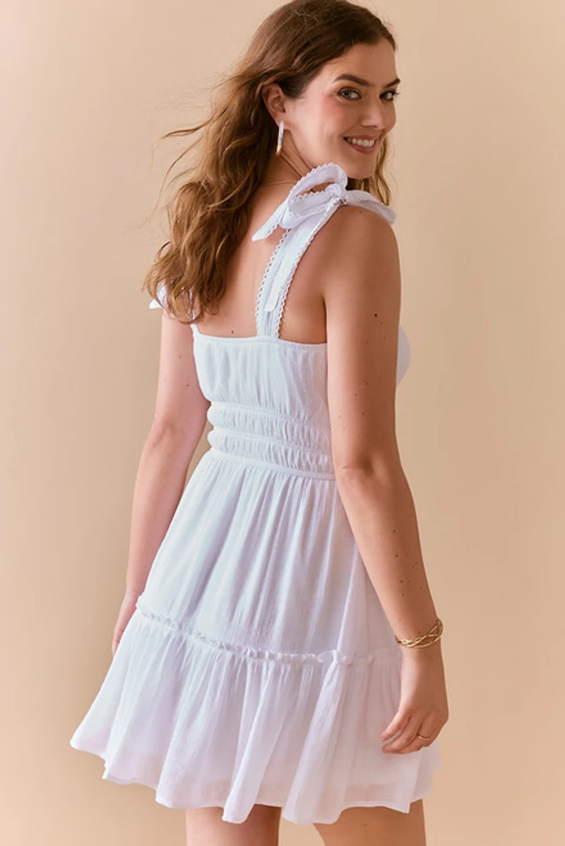 Lucy Bow Strap Emma Mini Dress