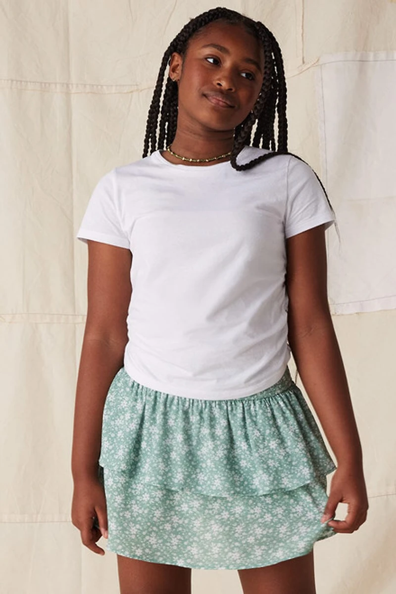 Hello Franki Mira Ditsy Floral Smocked Ruffle Skort for girls