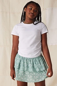 Hello Franki Mira Ditsy Floral Smocked Ruffle Skort for girls