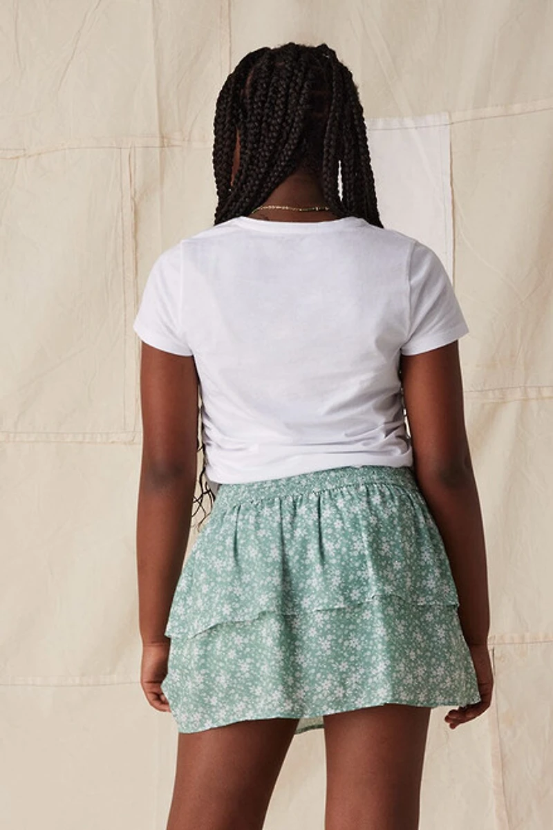 Hello Franki Mira Ditsy Floral Smocked Ruffle Skort for girls