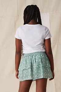 Hello Franki Mira Ditsy Floral Smocked Ruffle Skort for girls