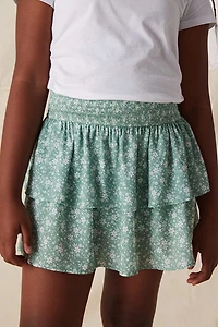 Hello Franki Mira Ditsy Floral Smocked Ruffle Skort for girls