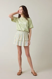 Hello Franki Mira Smock Lurex Tiered Skort for girls