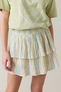 Hello Franki Mira Smock Lurex Tiered Skort for girls