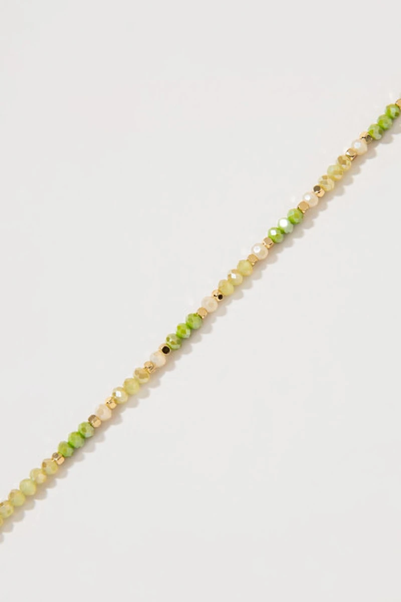Deb Two Tone Glass Bead Strand Necklace