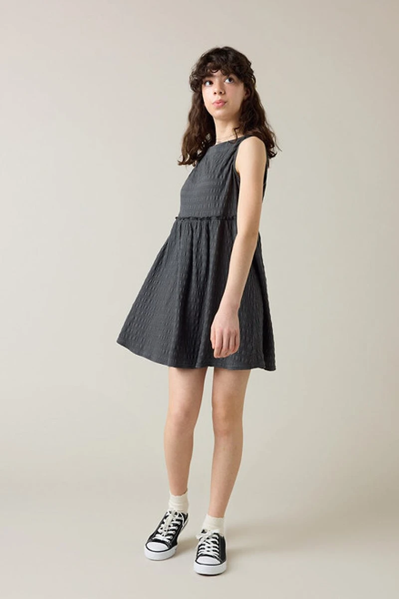 Hello Franki Textured Babydoll Knit Dress for girls