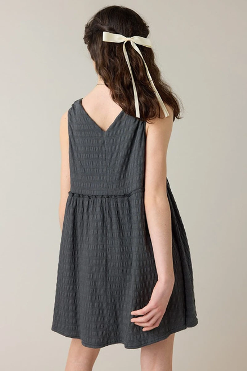Hello Franki Textured Babydoll Knit Dress for girls