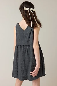 Hello Franki Textured Babydoll Knit Dress for girls