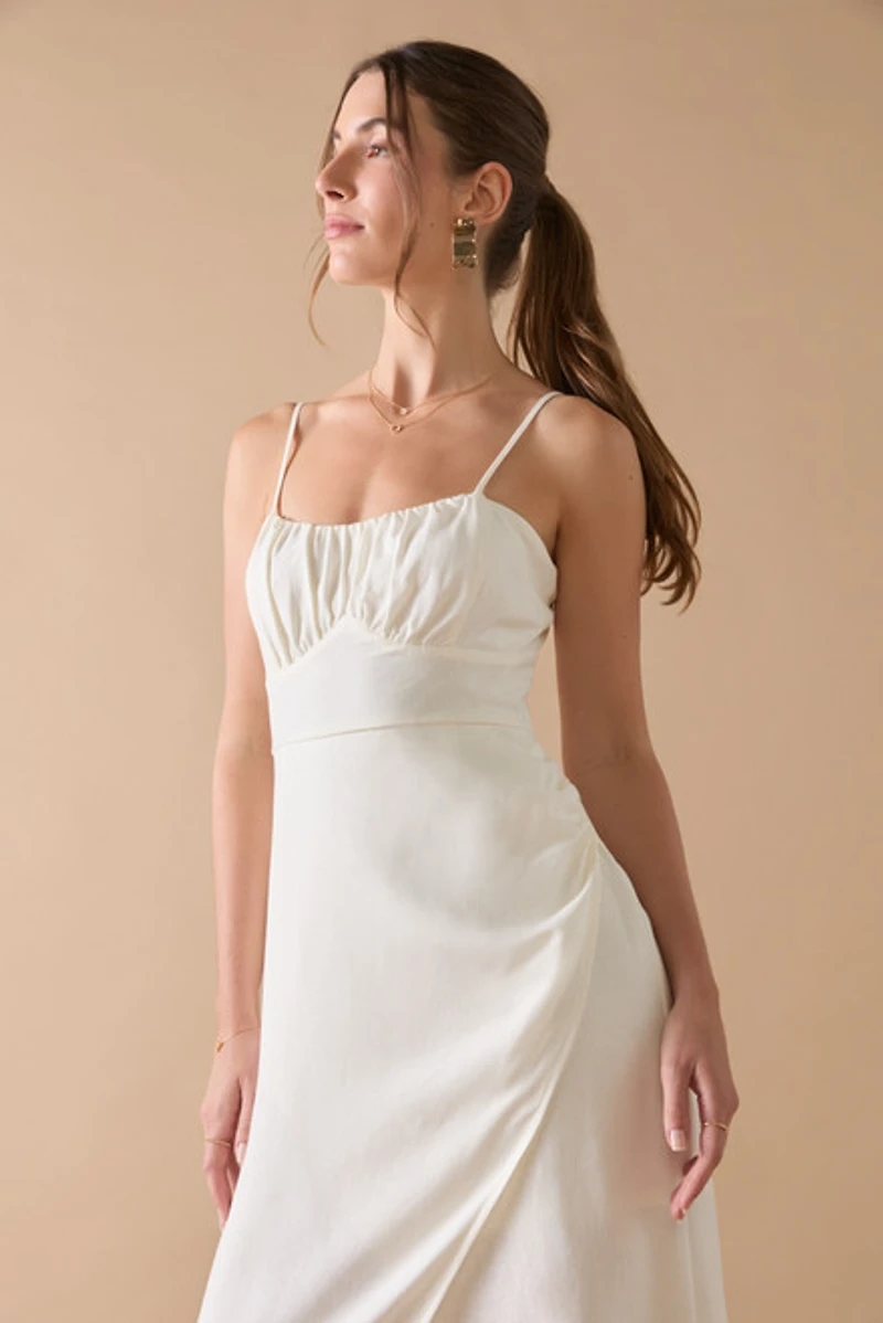 Mae Corset Top Slit Midi Dress