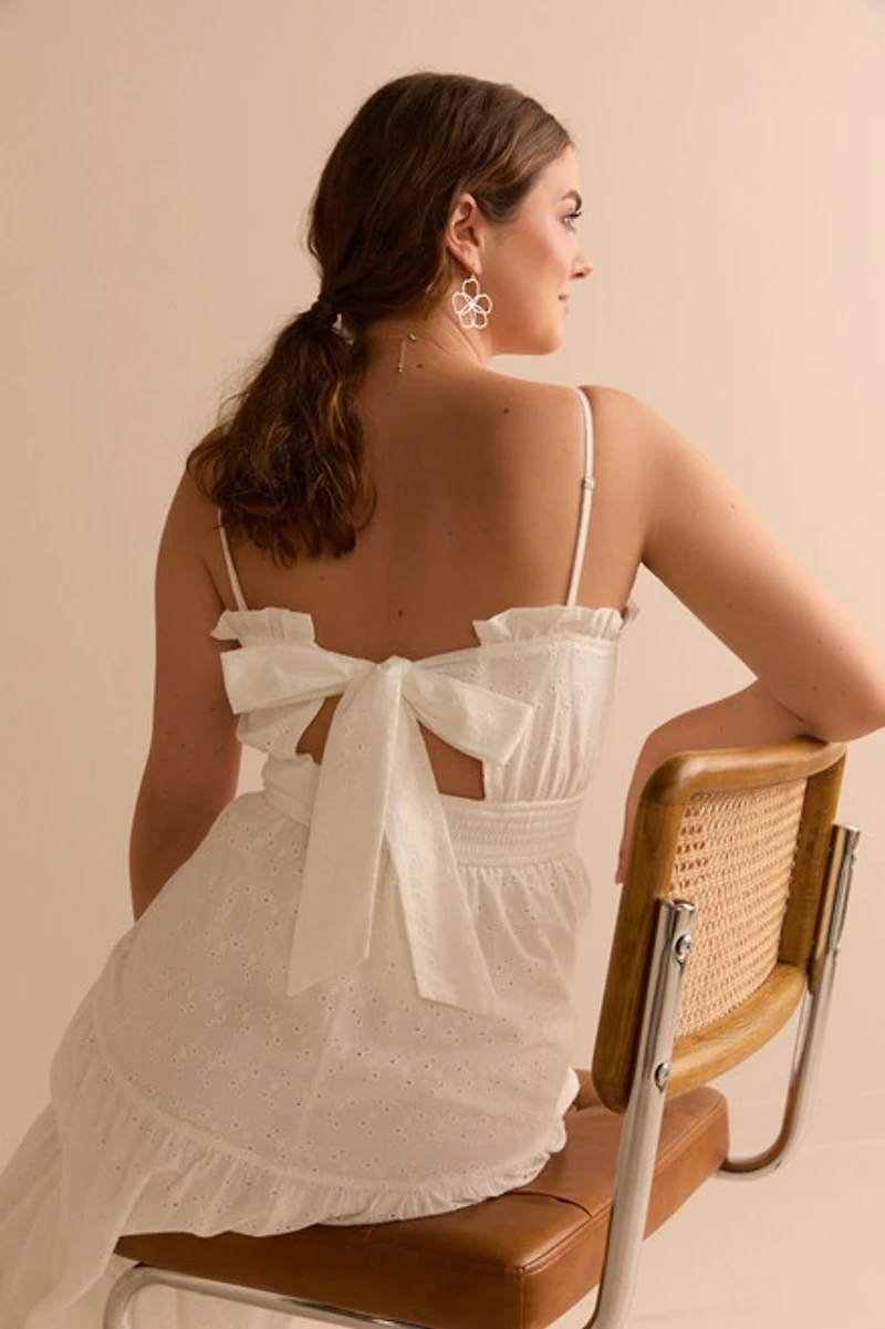 Pat Eyelet Tiered Midi Dress