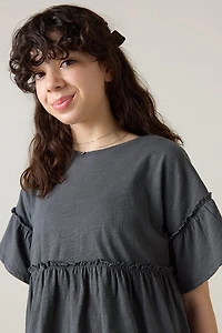 Hello Franki Drop Shoulder Babydoll Top for girls