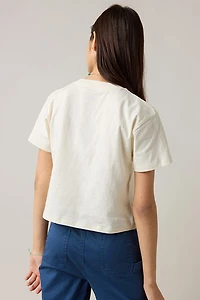 Hello Franki Palm Beach Short Sleeve Cropped T-Shirt for girls