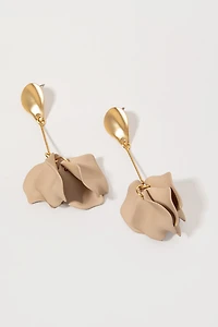 Blanca Hanging Epoxy Petals Drop Earrings