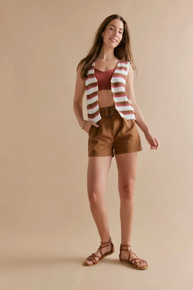 Lorena Utility Belted Shorts