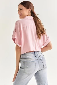 Amelie Tie Front Utility Pocket Button Down
