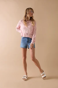 Sammy Open Gauge Crewneck Pullover