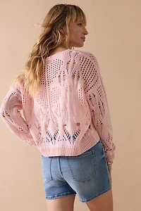 Sammy Open Gauge Crewneck Pullover