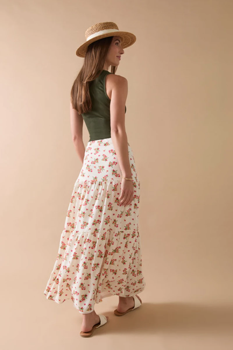 Courtney Clip Dot Maxi Skirt