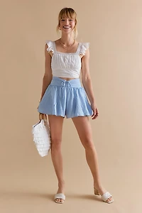 Iris Flowy Waisted Front Tie Shorts