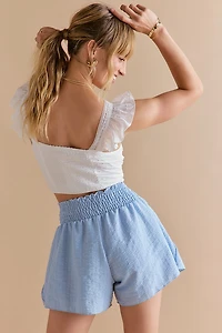 Iris Flowy Waisted Front Tie Shorts