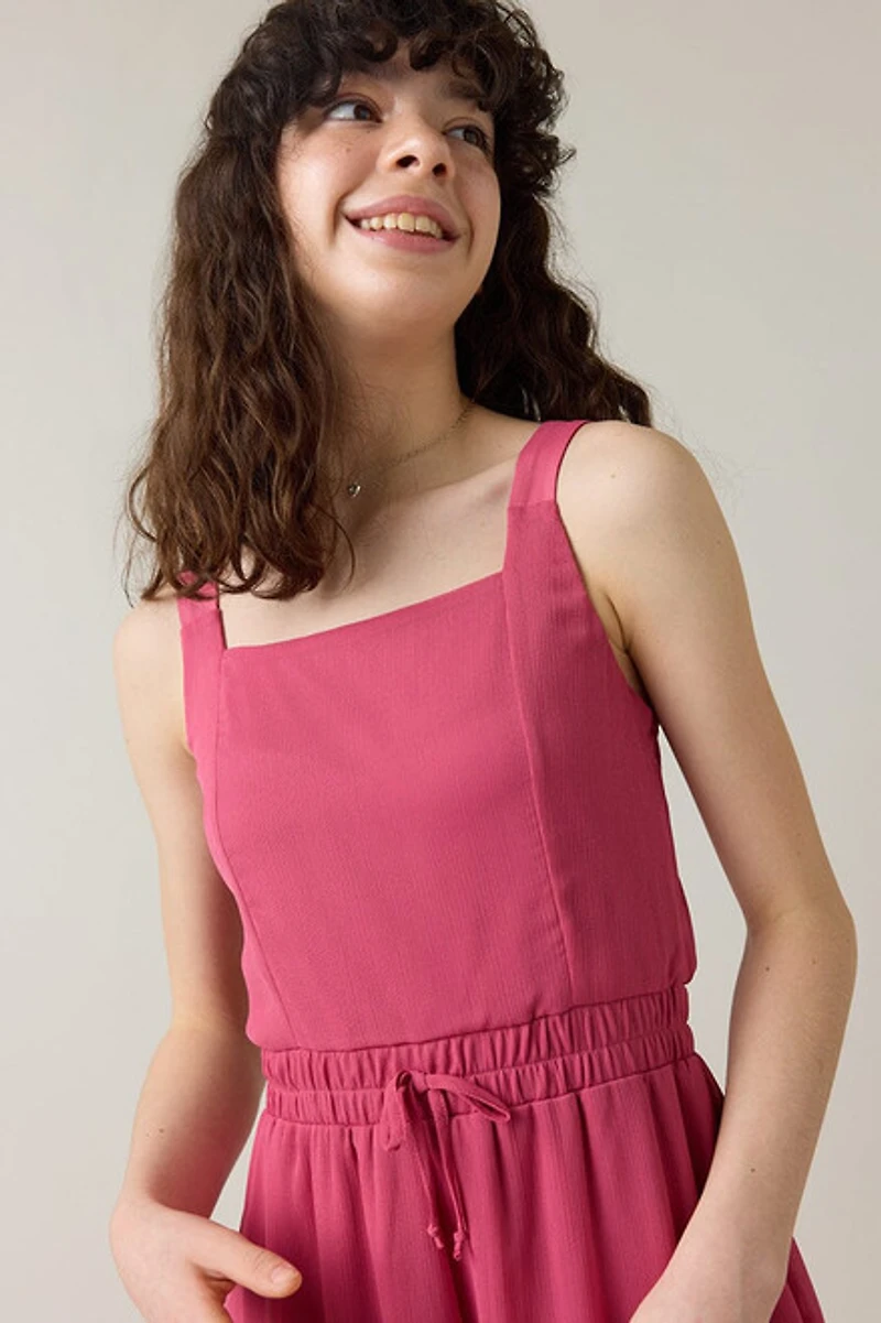 Hello Franki Sleeveless Godet Romper for girls