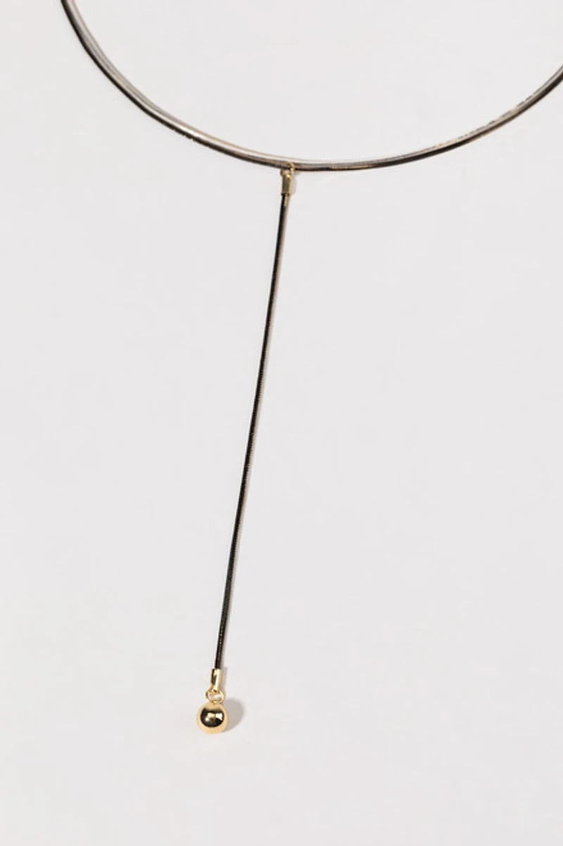 Tracie Ball Pendant Tube Snake Necklace