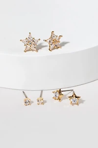 Kristy Mixed Crystal Star Earring Set