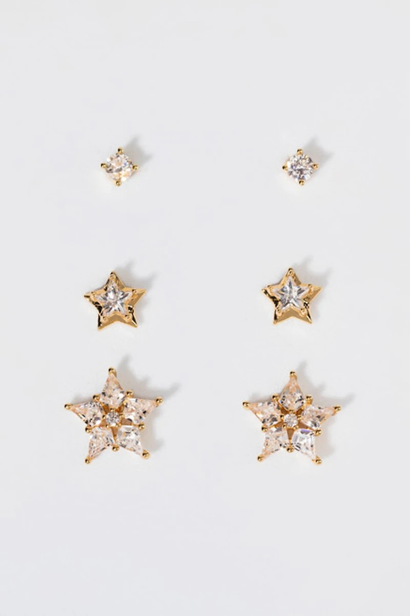 Kristy Mixed Crystal Star Earring Set