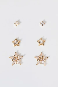 Kristy Mixed Crystal Star Earring Set