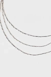 Amelia Layered Silver Chain Necklace