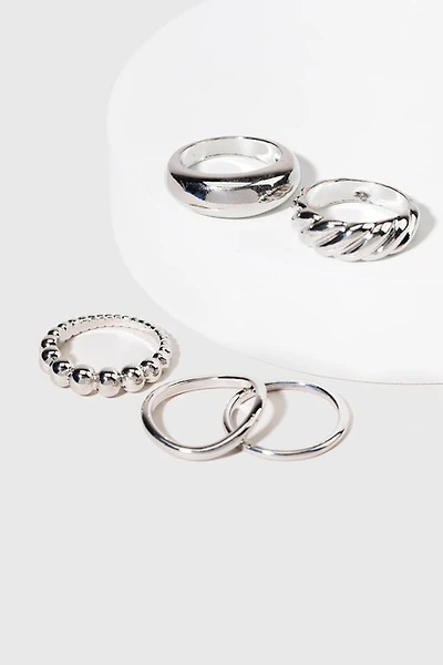 Myra Silver Ring Set