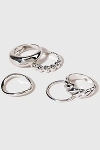 Myra Silver Ring Set