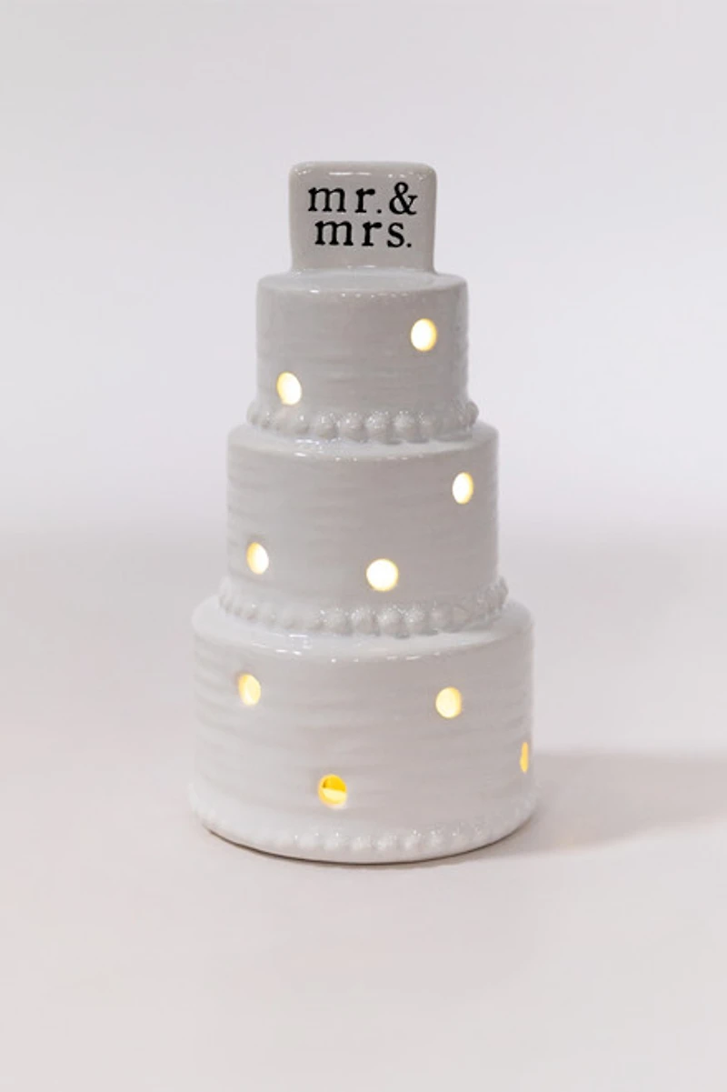 Mr And Mrs Light Up Wedding Cake Sitter