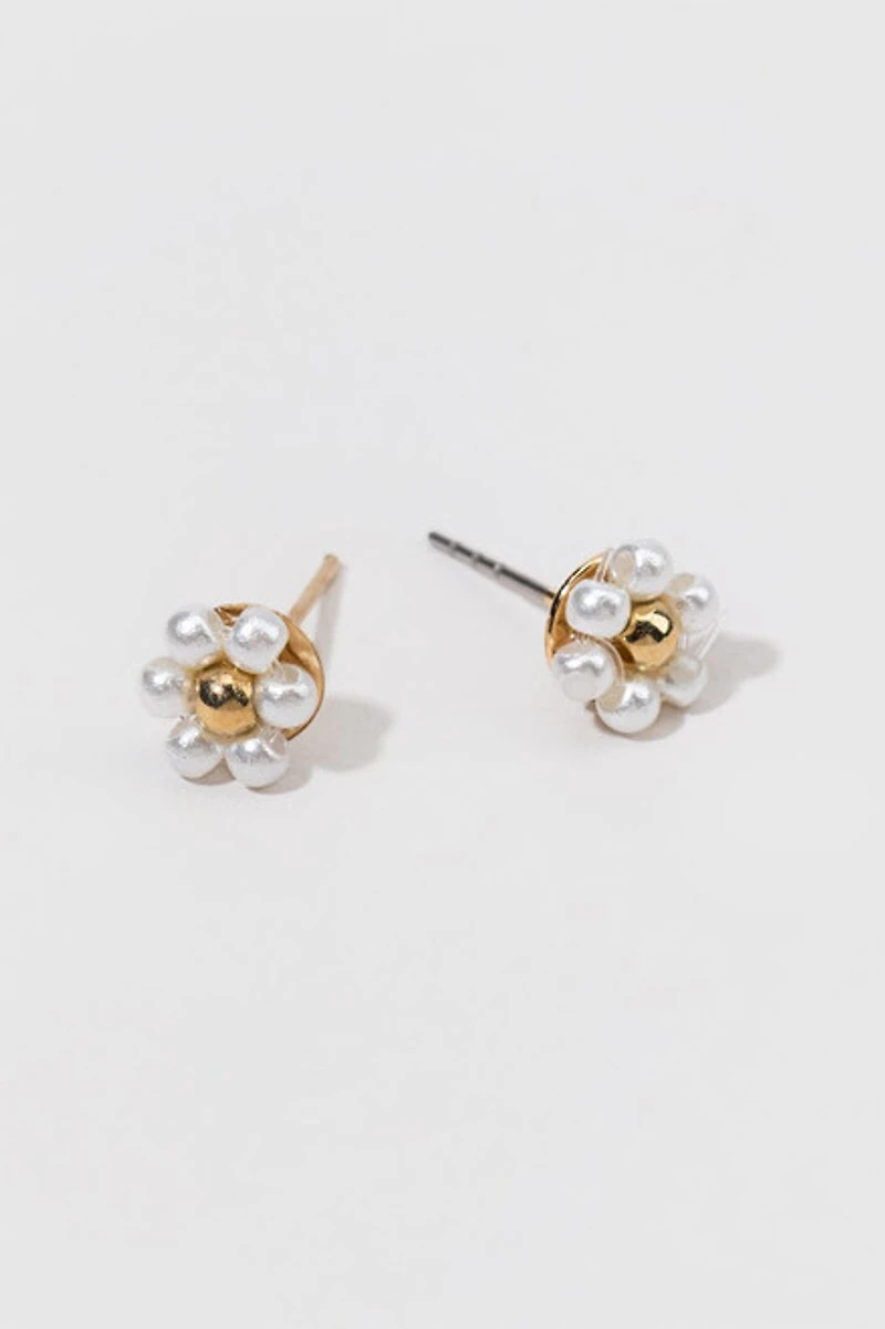 Hello Franki Pearl Blossom Stud Earrings for girls
