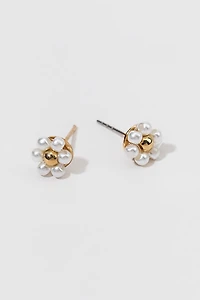 Hello Franki Pearl Blossom Stud Earrings for girls