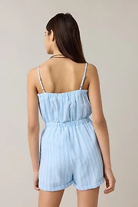 Hello Franki Sleeveless Gauze Romper for girls
