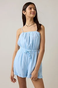 Hello Franki Sleeveless Gauze Romper for girls