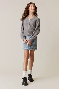 Hello Franki Balloon Sleeve Pointelle Cardigan for girls
